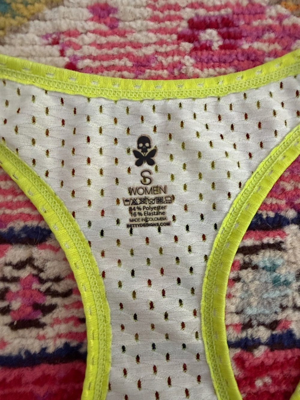 Betty Designs Neon Yellow Racerback Run Tank Do Epic Shit size small - Picture 2 of 5